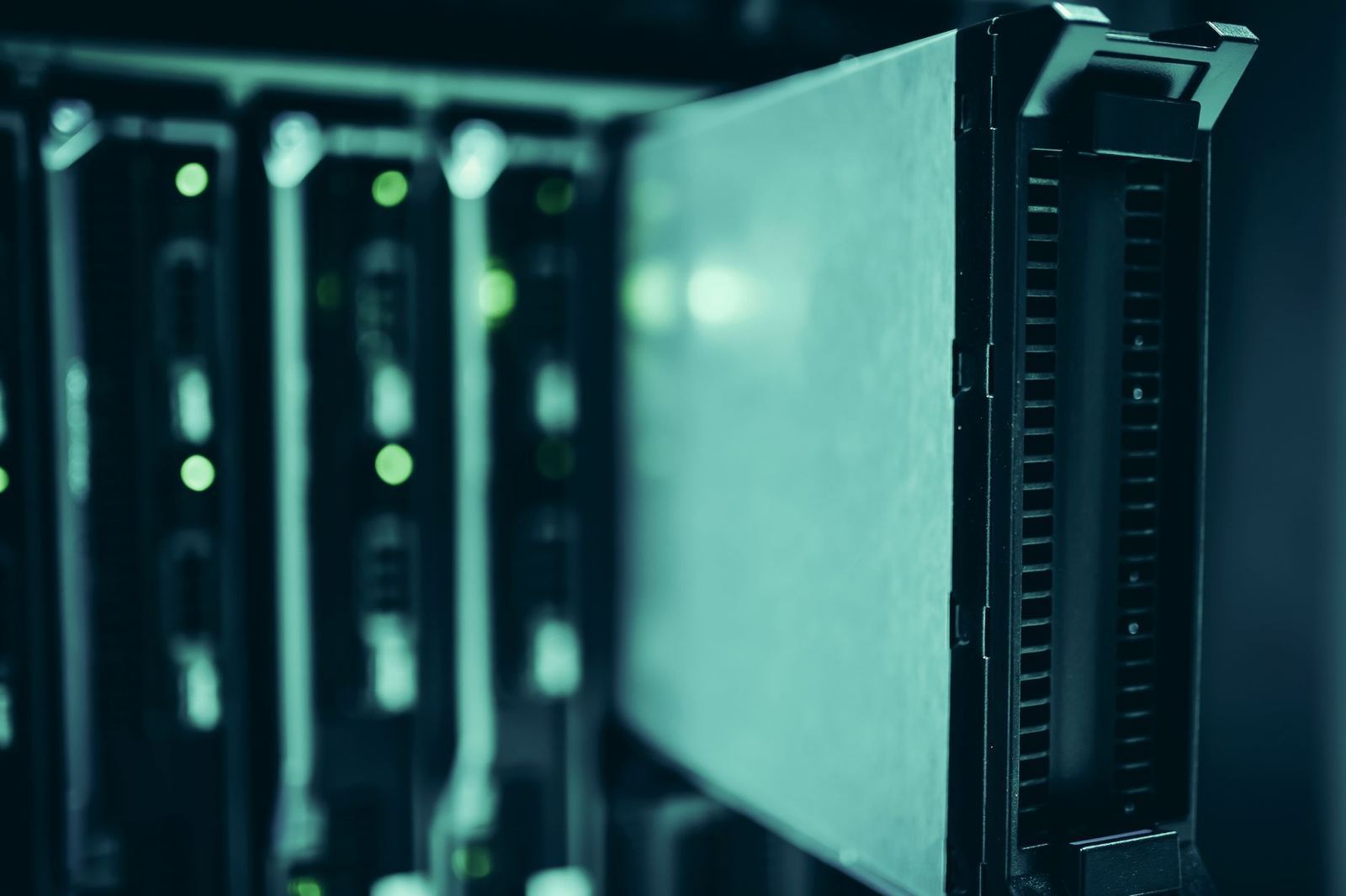 A data center with server racks